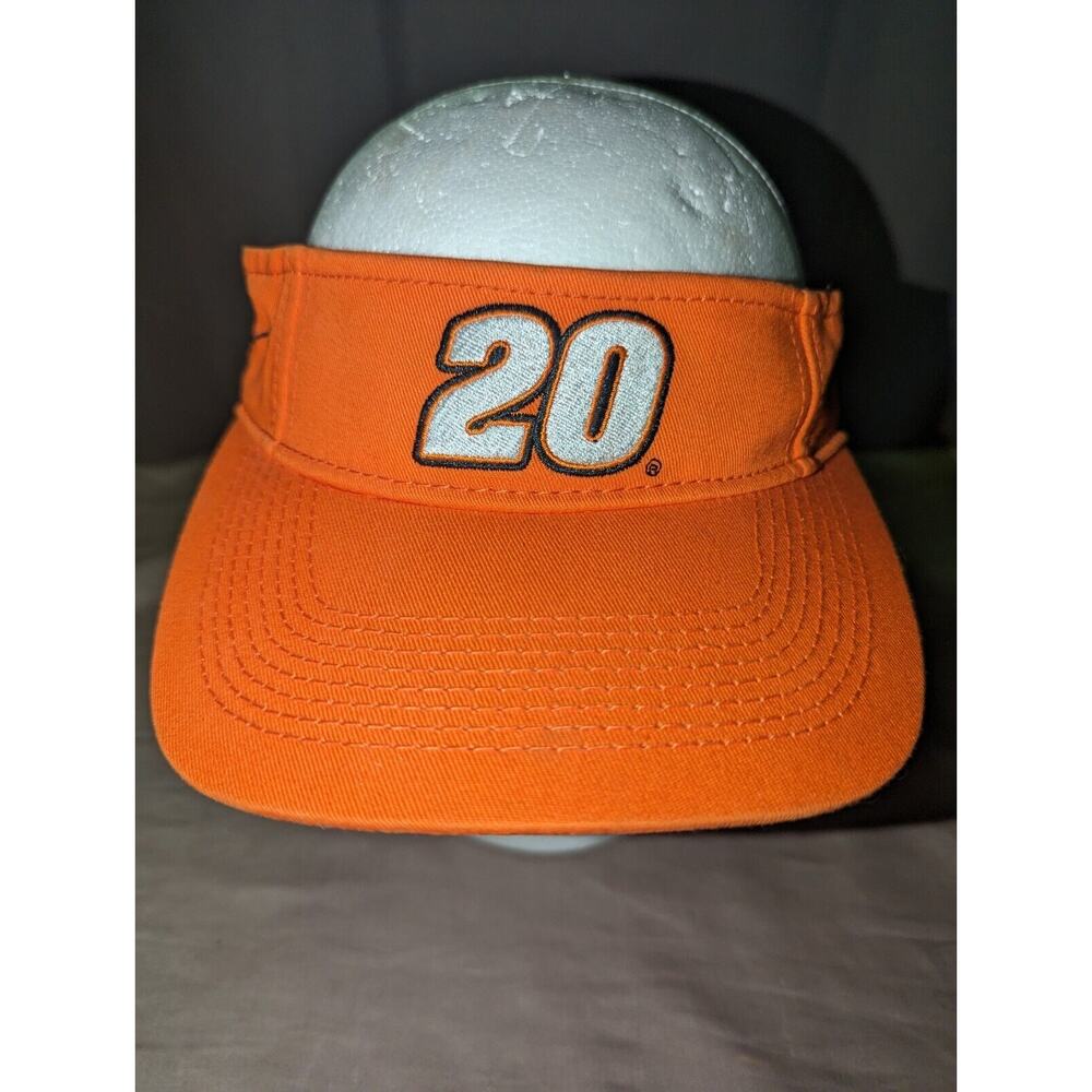 Tony Stewart #20 Nascar Visor WINNERS CIRCLE Adj Orange Visor H89